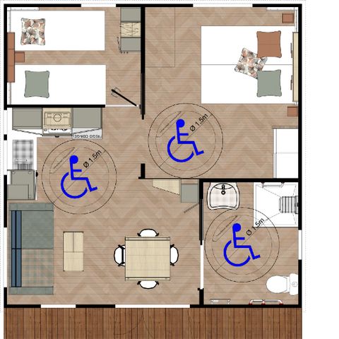 Mobilheim 4 Personen - COTTAGE PMR 4p