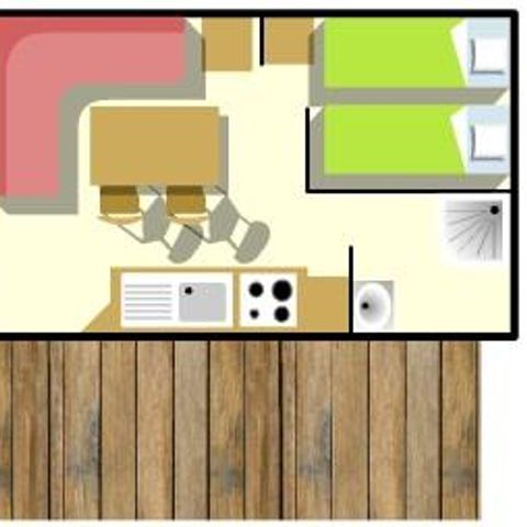 Mobilheim 4 Personen - COTTAGE CONFORT 4p