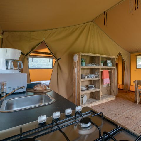 Safarizelt 6 Personen - Woody lodge 2Zimmer ohne Sanitäranlagen