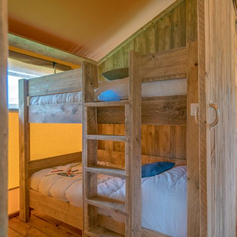 Safarizelt 6 Personen - Woody lodge 3Zimmer ohne Sanitäranlagen