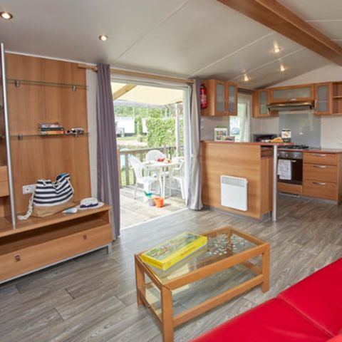 Mobilheim 8 personen - Homair Mobilheime auf dem Campingplatz La Guyonnière Classic XL | 3 Zi. | 6/8 Pers. | Erhöhte Terrasse