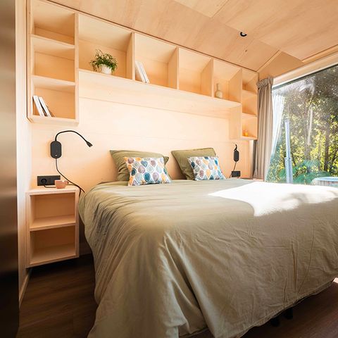Tiny house 5 personen - Wild Spirit 2 Schlafzimmer - 60m² - TV -CLIM - LV - SH + SAUNA + NORDISCHES BAD