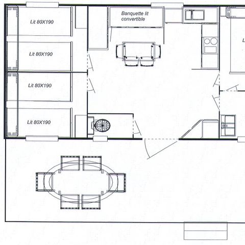 Mobilheim 7 personen - 3 Schlafzimmer PREMIUM