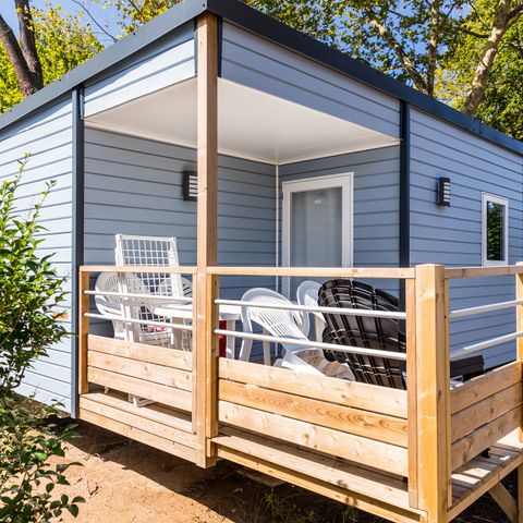 Mobilheim 6 Personen - Comfort | 2 Zi. | 4/6 Pers. | Einfache Terrasse | Klim.