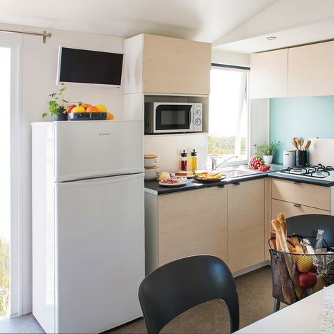 Mobilheim 6 Personen - Comfort | 3 Zi. | 6 Pers. | Einfache Terrasse | Clim.