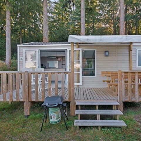 Mobilheim 4 Personen - Comfort XL | 2 Zi. | 4 Pers. | Erhöhte Terrasse | Klim.