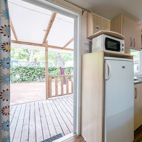 Mobilheim 6 Personen - Comfort XL | 3 Zi. | 6 Pers. | Erhöhte Terrasse
