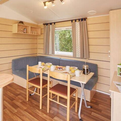Mobilheim 6 personen - Classic | 2 Schlafz. | 4/6 Pers. | Erhöhte Terrasse | 1 Bad | TV