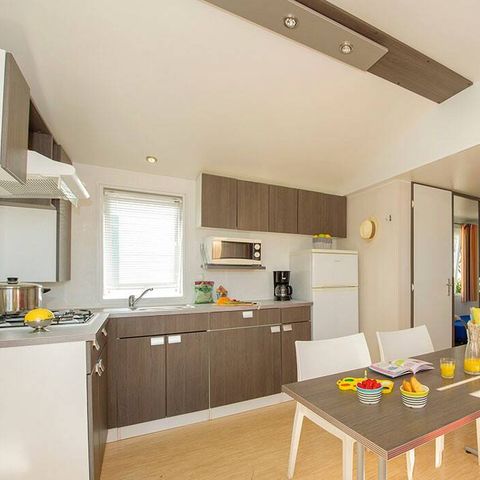 Mobilheim 6 personen - Classic | 3 Schlafz. | 6 Pers. | Terrasse Einzel | 1 Bad