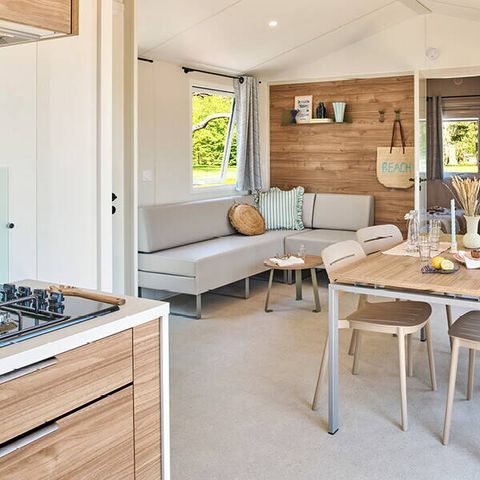 Mobilheim 6 personen - Comfort | 3 Schlafz. | 6 Pers. | Erhöhte Terrasse | Klimaanlage