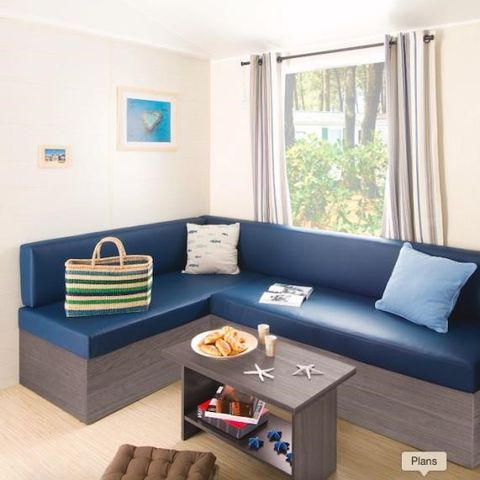 Mobilheim 6 Personen - Classique überdachte Terrasse 3 Zi 6p