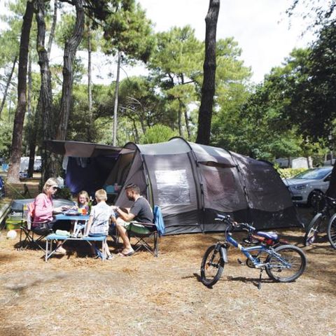 Stellplatz - Forfait Confort (1 Zelt, Wohnwagen oder Wohnmobil / 1 Auto / Strom 10A)