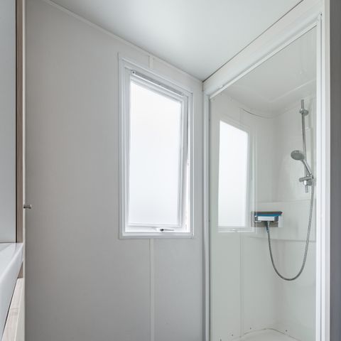 Mobilheim 2 Personen - Mobilheim Confort 18,60 m² (1 Zimmer) + halbüberdachte Holzterrasse