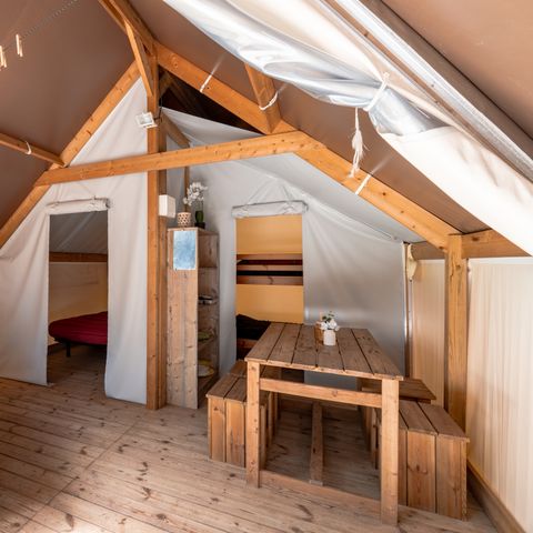LODGE 4 Personen - Zelt Écolodge Confort 17m² (2 Zimmer) - ohne Sanitäranlagen