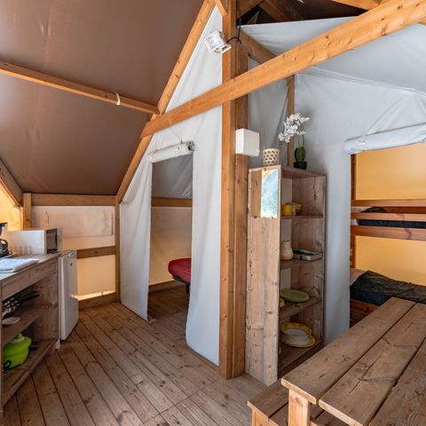 LODGE 4 Personen - Zelt Écolodge Confort 17m² (2 Zimmer) - ohne Sanitäranlagen