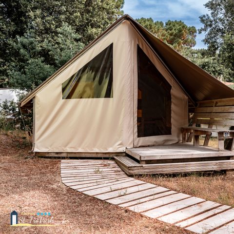 Lodge 4 personen - Zelt Écolodge Confort 17m² (2 Zimmer) - ohne Sanitäranlagen