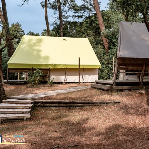LODGE 4 Personen - Zelt Écolodge Confort 17m² (2 Zimmer) - ohne Sanitäranlagen