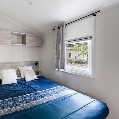 Mobilheim 2 Personen - Mobilheim Premium 19m² (1 Zimmer) + Geschirrspüler + Halbüberdachte Terrasse 11m²