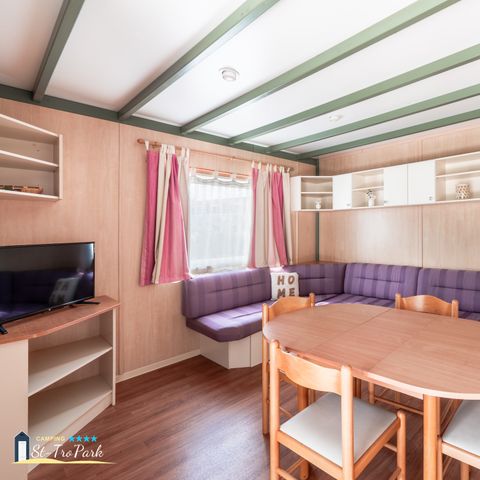 Chalet 4 Personen - Chalet Premium 35m² (2 Zimmer) + Klimaanlage + Geschirrspüler + Überdachte Terrasse 12m²