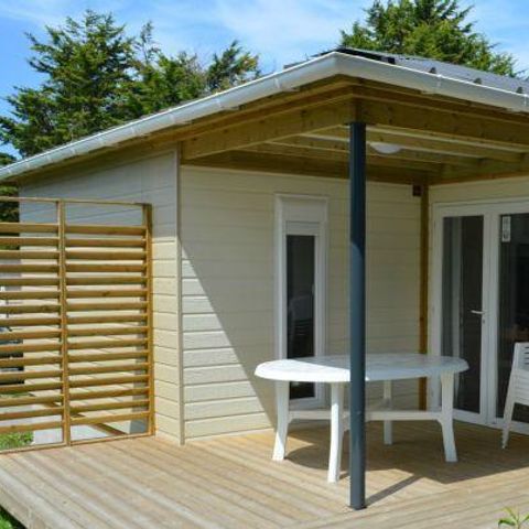 Chalet 6 Personen - Chalet Premium 34m² (3 Zimmer) + Klimaanlage + Geschirrspüler + Überdachte Terrasse