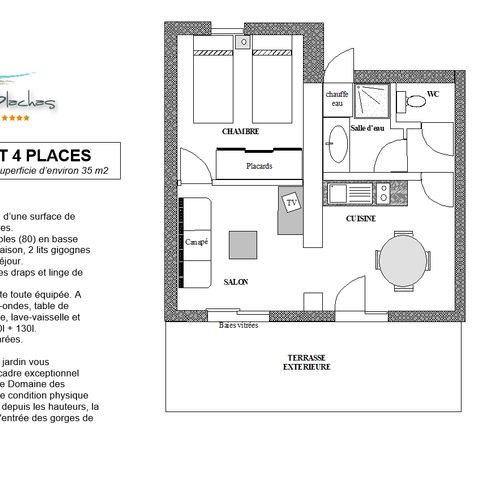 FERIENHAUS 4 Personen - PAVILLON TERRASSE TV