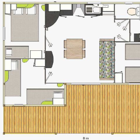 Chalet 6 Personen - CHALET CONFORT+ 35M² Sam