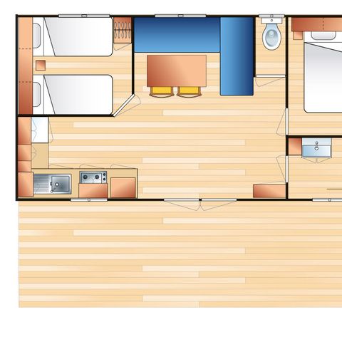Mobilheim 4 Personen - SUNELIA KOMFORT ESPRIT SUD