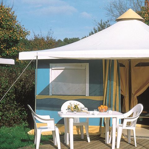 Bungalowzelt 5 Personen - Zeltbungalow Confort 25 m² 2 Zimmer + Terrasse 15m² 5 Pers.