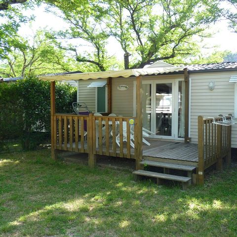 Mobilheim 5 Personen - Mobilheim Confort 32 m² 2 Zimmer + 12m² halbüberdachte Terrasse (9m²) + TV 4/5 Pers.