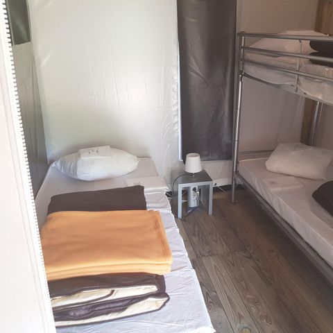 Safarizelt 5 Personen - Lodge Confort 25m² 2 Zimmer + Terrasse 12m² 4/5 Pers.