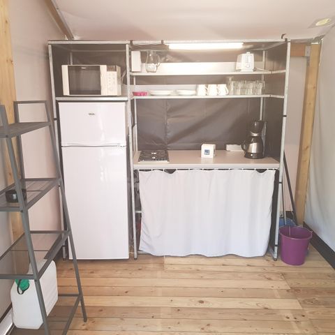 Safarizelt 5 Personen - Lodge Confort 25m² 2 Zimmer + Terrasse 12m² 4/5 Pers.