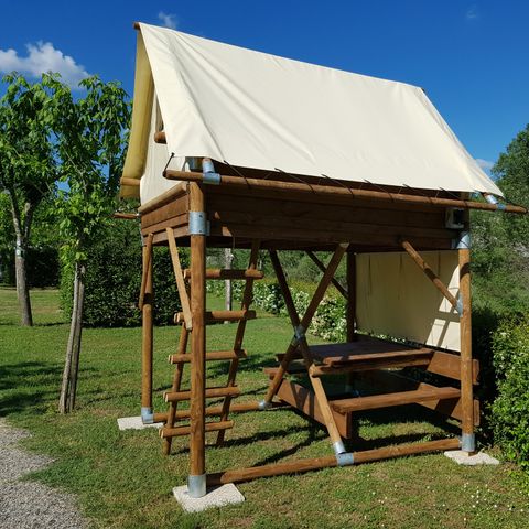 Safarizelt 2 Personen - Zelt Bivouac Confort 6m² 1 Zimmer 1/2 Pers.