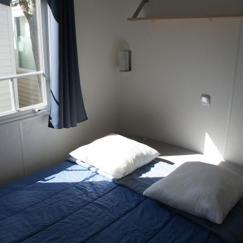 Mobilheim 7 Personen - Mobilheim Premium 32 m² 3 Zimmer + 12m² halbüberdachte Terrasse (9m²) + TV + Klimaanlage 6/7 Pers.