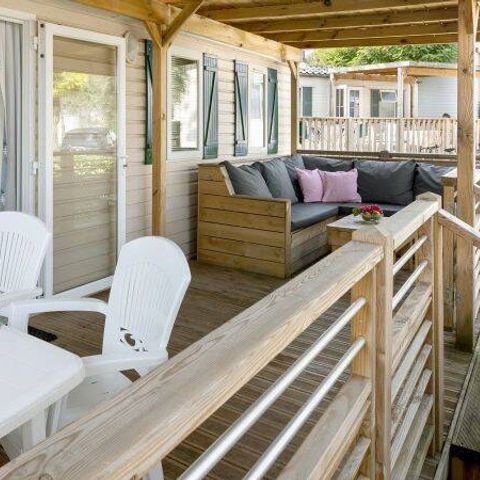 Mobilheim 6 personen - Mobilheim | Premium | 3 Schlafz. | 6 Pers. | Terrasse Lounge | Clim.