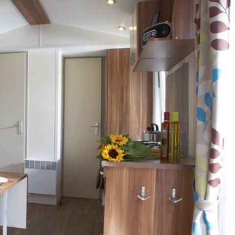 Mobilheim 5 personen - Classic | 2 Schlafz. | 5 Pers. | Erhöhte, nicht überdachte Terrasse | Clim.