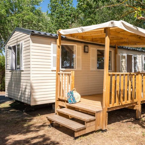 Mobilheim 4 personen - Comfort | 2 Schlafz. | 4 Pers. | Erhöhte Terrasse | Klimaanlage