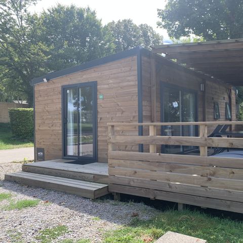 Mobilheim 4 Personen - MOBIWOOD 36 mit seinem PRIVATEN JACUZZI - 2 Schlafzimmer