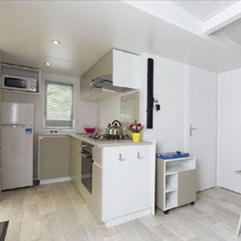 Mobilheim 6 Personen - Comfort | 3 Zi. | 6 Pers. | Erhöhte Terrasse | Clim.