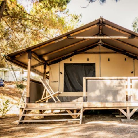 SafariZelt 5 Personen - Corsica Lodge, 2 Zimmer - Ankunft am Samstag in der Hochsaison