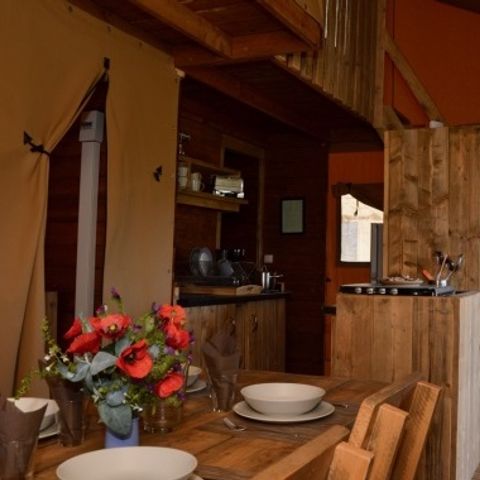 SafariZelt 5 Personen - Corsica Lodge, 2 Zimmer - Ankunft am Samstag in der Hochsaison