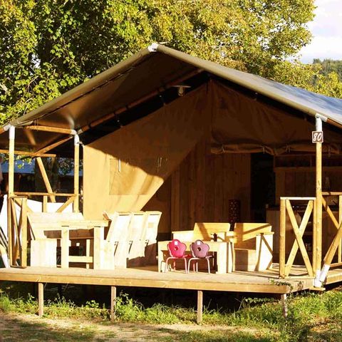 SafariZelt 5 Personen - Corsica Lodge, 2 Zimmer - Ankunft am Samstag in der Hochsaison