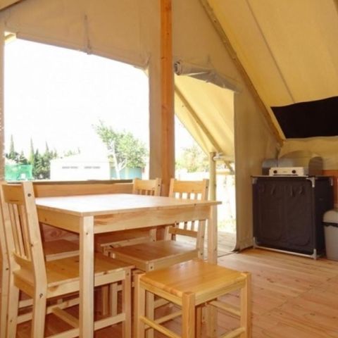SafariZelt 4 Personen - Lodge-Zelt - Ohne Sanitäranlagen - Ankunft am Samstag in der Hochsaison