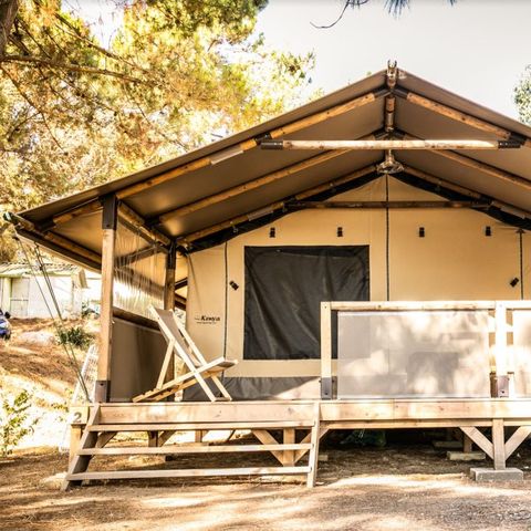 SafariZelt 4 Personen - Lodge-Zelt - Ohne Sanitäranlagen - Ankunft am Samstag in der Hochsaison
