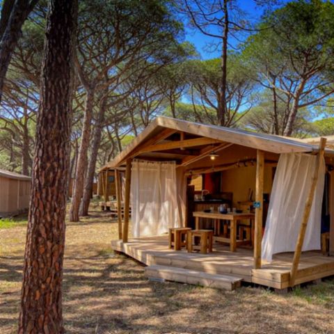 Safarizelt 5 Personen - Zelt Lodge 32 m2 2 Zimmer 4/5 Pers.