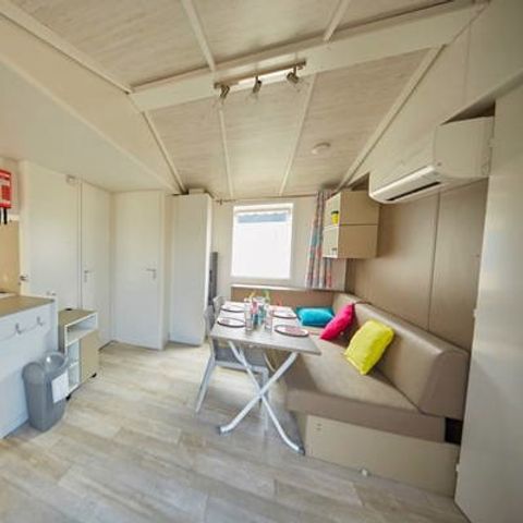 Mobilheim 4 Personen - Comfort | 2 Schlafz. | 4 Pers. | Erhöhte Terrasse | Klimaanlage