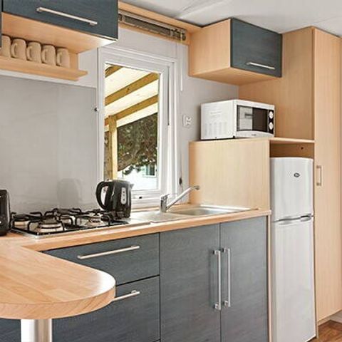 Mobilheim 6 Personen - Comfort | 2 Zi. | 4/6 Pers. | Erhöhte Terrasse | Klimaanlage