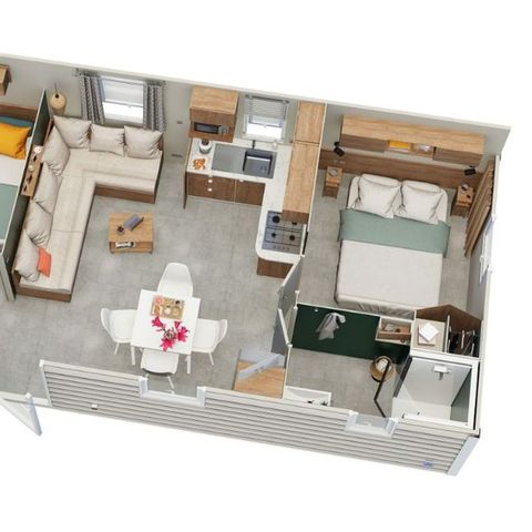 Mobilheim 6 Personen - Mobilheim Evasion+ 6 Personen 2 Zimmer 30m²