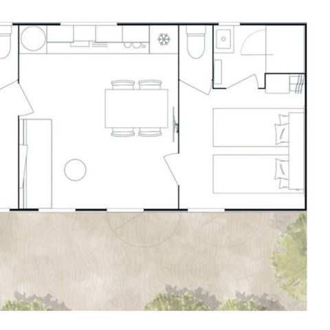Mobilheim 6 Personen - Mobilheim Confort+ 6 Personen 2 Schlafzimmer 2 Badezimmer