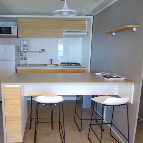 Mobilheim 6 Personen - 4/6 Personen 2 Schlafzimmer, LUXUS und am Teich, 31m2 Kategorie 4