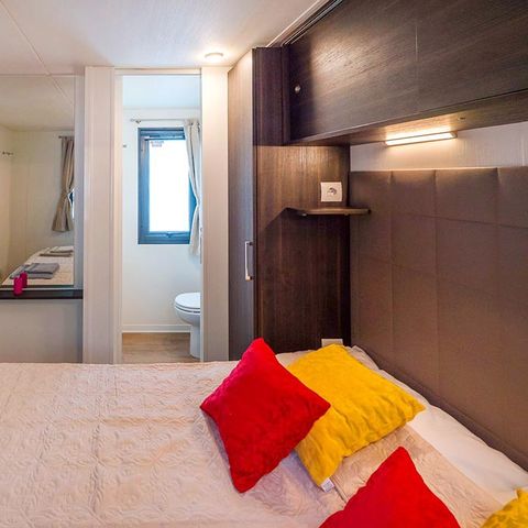 Mobilheim 6 Personen - Comfort | 3 Zi. | 6 Pers. | Erhöhte Terrasse | Clim.